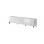 szafka RTV ABETO 200x42x52 biały/biały połysk