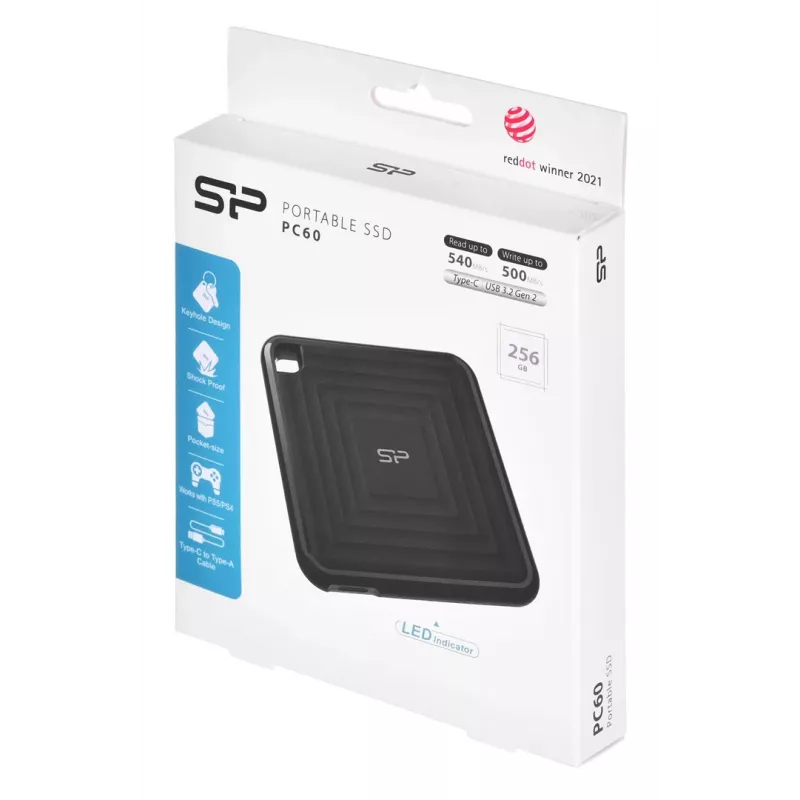 Silicon Power PC60 256 GB USB Type-C 3.2 Gen 2 (3.1 Gen 2) Czarny