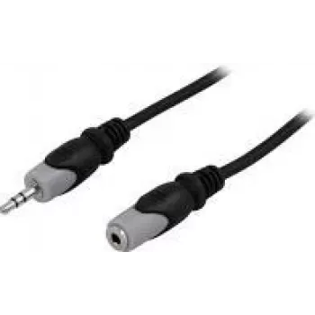 Kabel audio Deltaco MM-164 15 m 3.5 mm czarny/szary