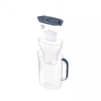 Dzbanek filtrujący wodę BRITA Style Essential 2,4 l grafitowy — dzbanek z wkładem MAXTRA, Smart Light, 1,4 l przefiltrowanej wody