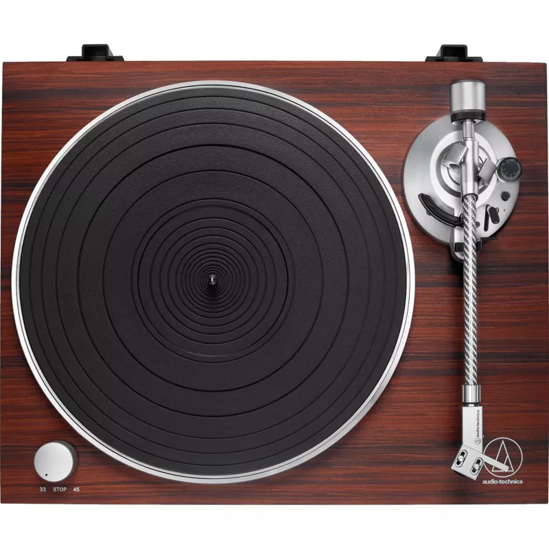 Gramofon audio z napędem paskowym Audio-Technica AT-LPW50BTRW Brązowy Manualny