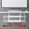 Organizator kabli pod biurko MACLEAN MC-102W — stalowy uchwyt podblatowy, regulowana długość, pasuje do biurek o grubości 0,5–5 cm, obciążenie 5 kg, biały