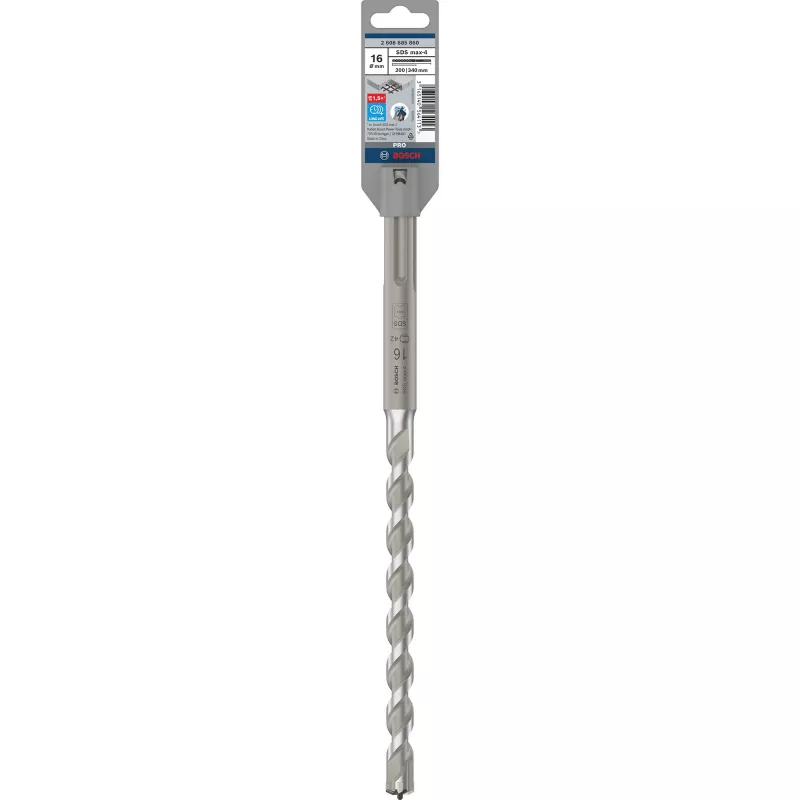 Wiertła SDS max-4 Bosch, młotowiertarka, 1,6 cm, 340 mm, cegła, beton, 20 cm, SDS Max