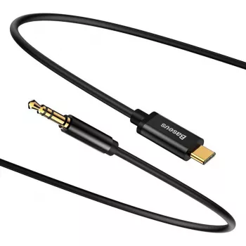 Kabel audio Baseus Yiven USB-C na mini jack 3,5 mm, 1,2 m (czarny)