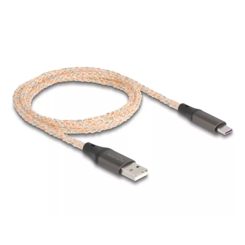 DeLOCK Kabel USB 2.0 Typ-A na USB Typ-C RGB 1 m