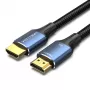 Vention Kabel HDMI-A męsko-męski w oplocie bawełnianym 8K 5M niebieski aluminium