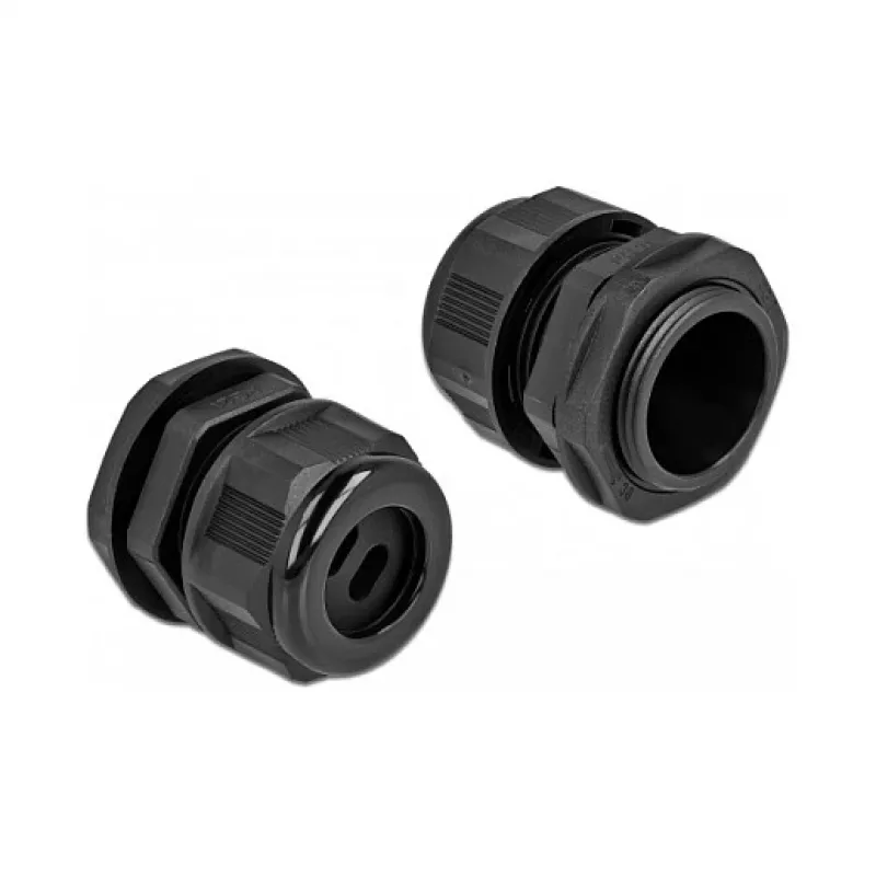 Przepust kablowy DeLOCK 60391 czarny plastikowy 2 szt.