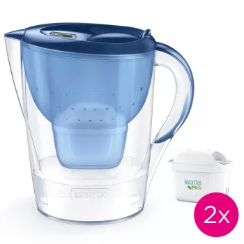 Dzbanek filtrujący wodę BRITA Marella XL z 2 niebieskimi wkładami wymiennymi MAXTRA PRO