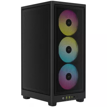 Corsair RGB AIRFLOW obudowa PC 2000D czarna Mini-ITX zasilacz w zestawie nie SFX