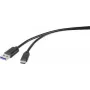 Renkforce RF-4536472 Kabel USB 0,3 m USB 3.2 Gen 2 (3.1 Gen 2) USB A USB C Czarny (RF-4536472)