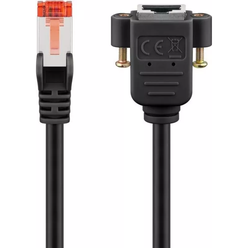 Kabel przedłużający Goobay CAT 6, S/FTP (PiMF), czarny (65639)
