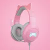 FR-TEC Tanooki Headphones Wired Headband Gaming szary - Pink (FT2021)