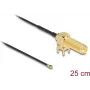 Kabel koncentryczny DeLOCK 12033 0,25 m RP-SMA I-PEX MHF4 Czarny