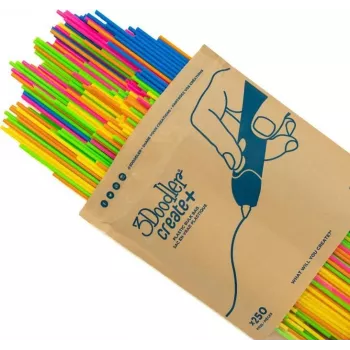 3Doodler Filament Create+ & Pro+ 250 PLA\Neon Sunset Mix\ Kwas polimlekowy (PLA) Niebieski - Zielony - Pomarańczowy - Różowy - Fioletowy - Żółty 2 g (PL-NEONS-250) 3mm