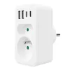 Rozdzielacz zasilania MACLEAN MCE249 F/W — 2x gniazda sieciowe (16A + 6A) i 4x USB (2x A, 2x C PD 20W)