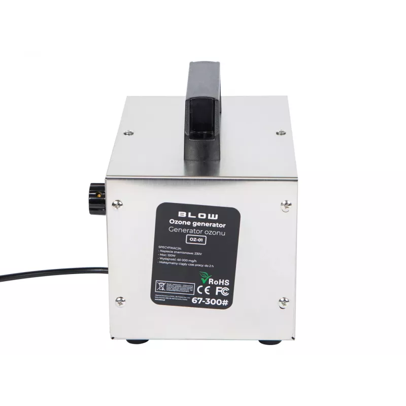 Generator ozonu BLOW oz-01 — wydajność 60 000 mg/h, moc 120 W