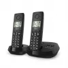 Bezprzewodowy telefon analogowy/DECT Gigaset PURE 100A Duo — 2 słuchawki, głośnomówiący, identyfikacja rozmówcy, wyświetlacz 1,5 cala, czarny