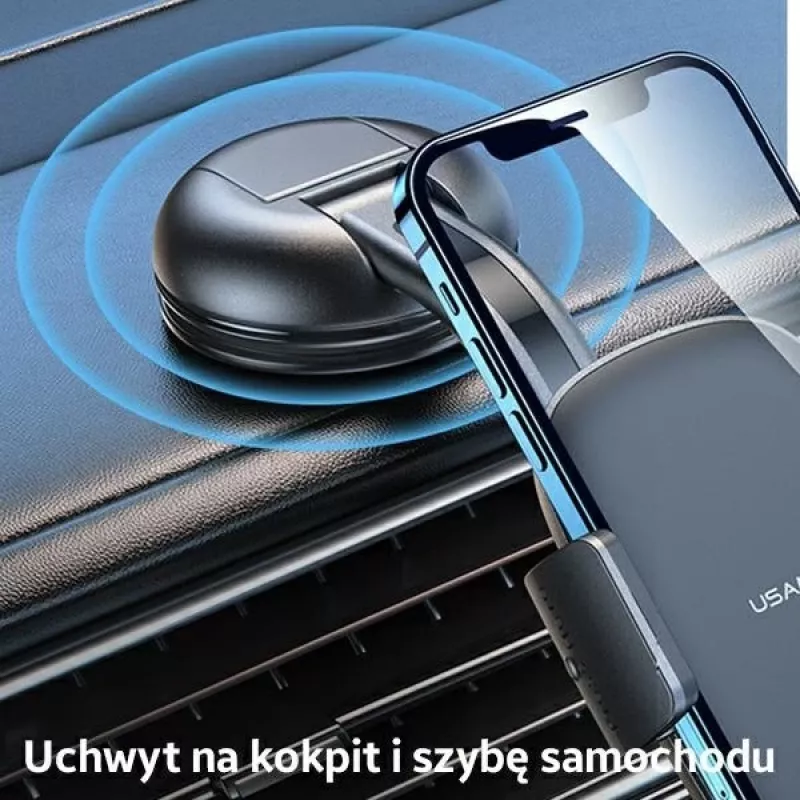Uchwyt samochodowy usams ZJ063 na kokpit lub szybę przednią, regulowany kąt