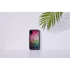 Etui na smartfona iKins do iPhone'a XR — wzór wodnych kwiatów, czarne