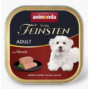 Mokra karma dla psów animonda Vom Feinsten Adult, smak dziczyzny, tacka 150 g, 10,5% białka, 4,5% tłuszczu