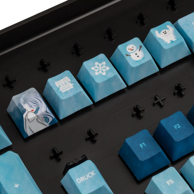 Zestaw keycapów Traitors YUKI ONNA (układ UK) — designerskie keycapy do klawiatur mechanicznych