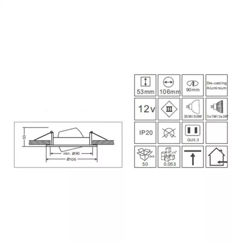 Zestaw 3 opraw natynkowych Synergy 21 LED Retrofit GU10 / GX5 D05-srebrny