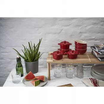 Staub Mini Cocotte okrągła, 4 szt. – 200 ml, Czerwony