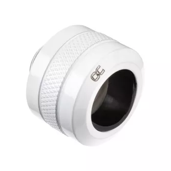 Złączka Alphacool 17484, mosiężna, biała, wysokość 23 mm, średnica 26 mm, opakowanie 6 szt.
