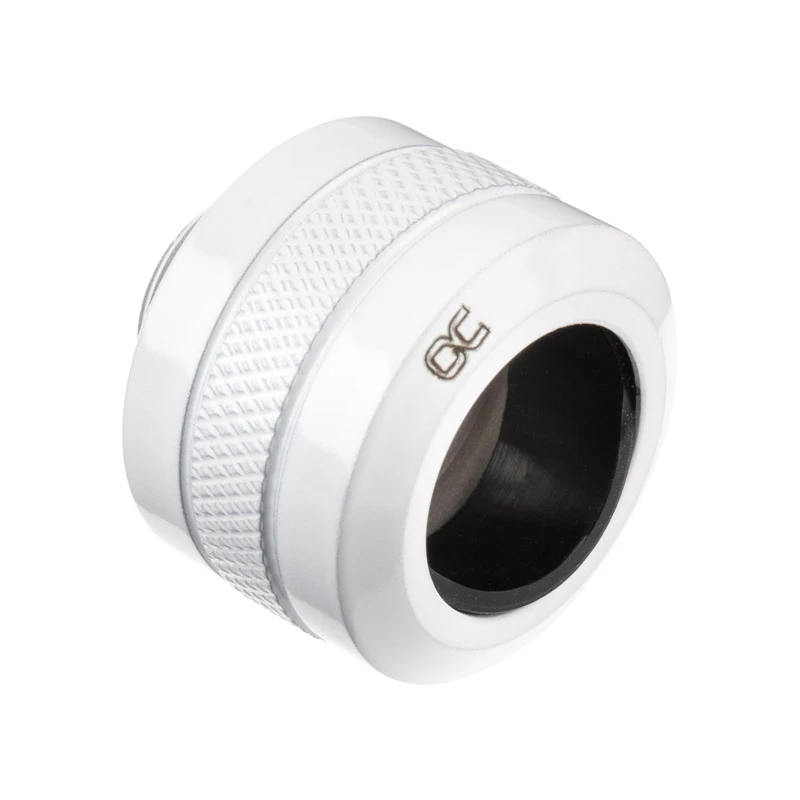 Złączka Alphacool 17484, mosiężna, biała, wysokość 23 mm, średnica 26 mm, opakowanie 6 szt.