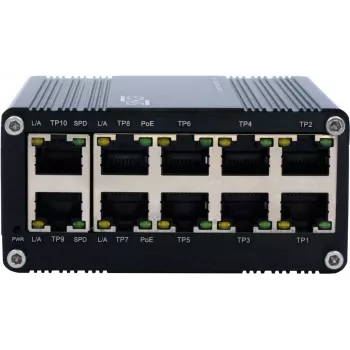 Niezarządzalny przełącznik PoE Exsys EX-62025POE 10-portowy Gigabit, obsługa 802.3af/at PoE