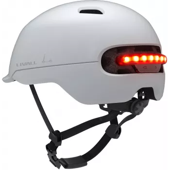 Kask otwarty Livall C20 Biały o konstrukcji twardej skorupy