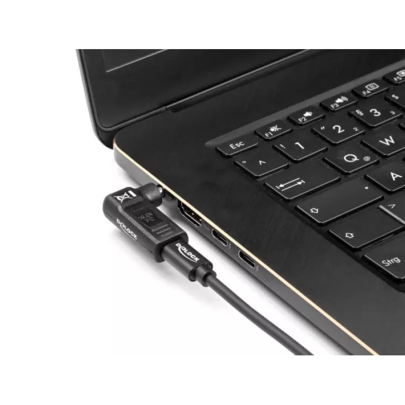DeLOCK Adapter USB Type-C™ złącze żeńskie na HP 4.8 x 1.7 mm złącze męskie 90° kątowe
