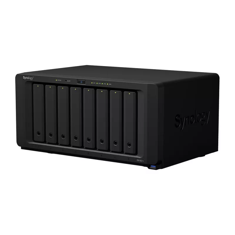 Synology DiskStation DS1821+ Serwer NAS/storage Tower Ryzen Embedded V1500B 4 GB DDR4 0 TB DiskStation Manager Czarny