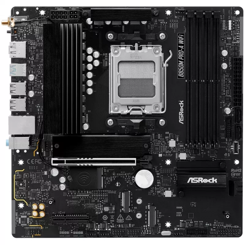 Płyta główna ASRock B850M Pro-A WiFi micro ATX – AMD B850, Socket AM5, DDR5, 4x DIMM, 256GB, Wi‑Fi, 2.5Gb LAN