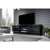 Cama szafka TV QIU 200 MDF czarny połysk/czarny połysk