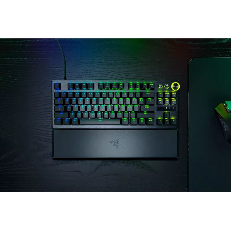 Razer Huntsman V3 Pro Tenkeyless 8KHz | Klawiatura gamingowa | Przewodowa | US | Czarny | USB Type-C | Razer Analog Optical Switch Gen-2
