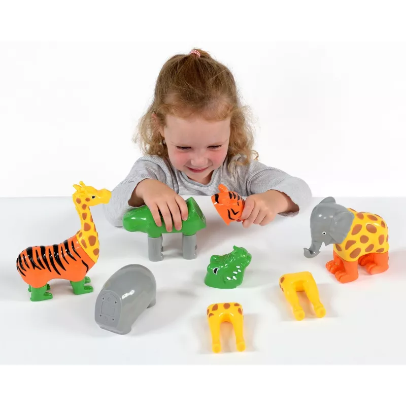 Animal Popular Playthings Magnetyczne Mieszaj i Dopasowuj Zwierzęta Wielokolorowe
