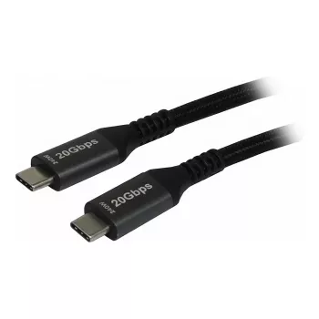 Synergy 21 Kabel USB C St> 3.0m USB3.2 czarny tekstylny 20G/5A 240W Gen 2x2 - Kabel - Cyfrowy/Dane (S215315)