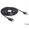 Kabel USB DeLOCK EASY-USB 2.0-A 5m Czarny