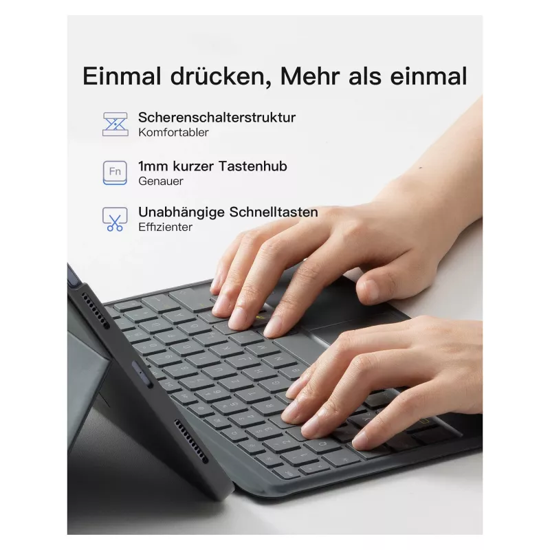 inateck Klawiatura iPad 11 iPad 10. Gen. Com. QWERTZ szary