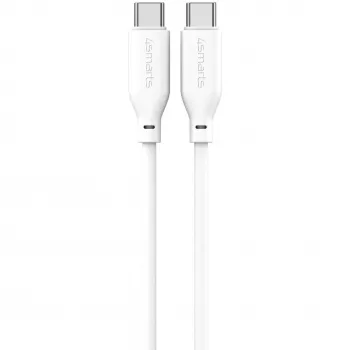 Kabel silikonowy 4smarts USB-C / USB-C High Flex 60W 1,5m biały