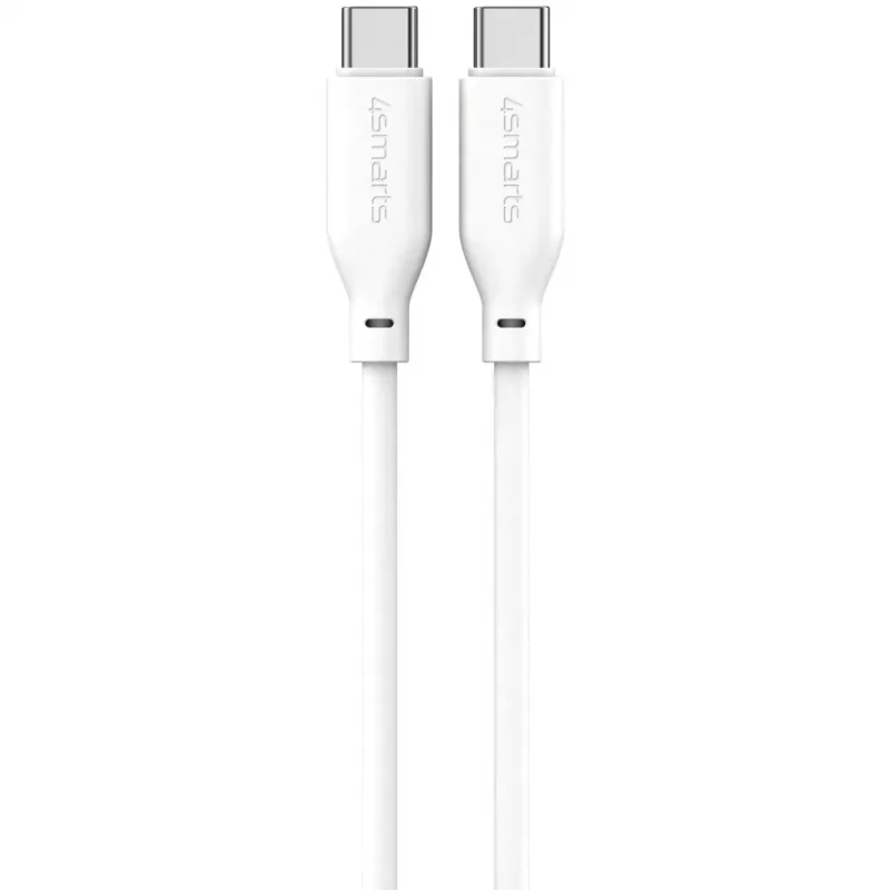 Kabel silikonowy 4smarts USB-C / USB-C High Flex 60W 1,5m biały