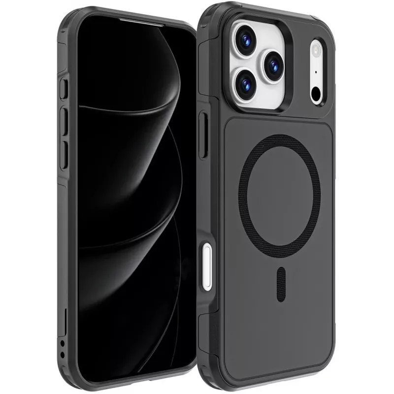 Etui brzegowe 4smarts Defend iPhone 17 Pro Max czarne 17,5 cm