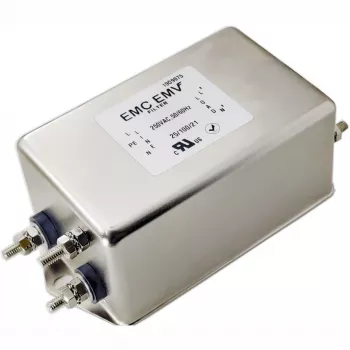 Akyga EN2020-20-S jednofazowy filtr EMI, 20 A, 120-250 V AC, 50/60 Hz, zaciski śrubowe M4