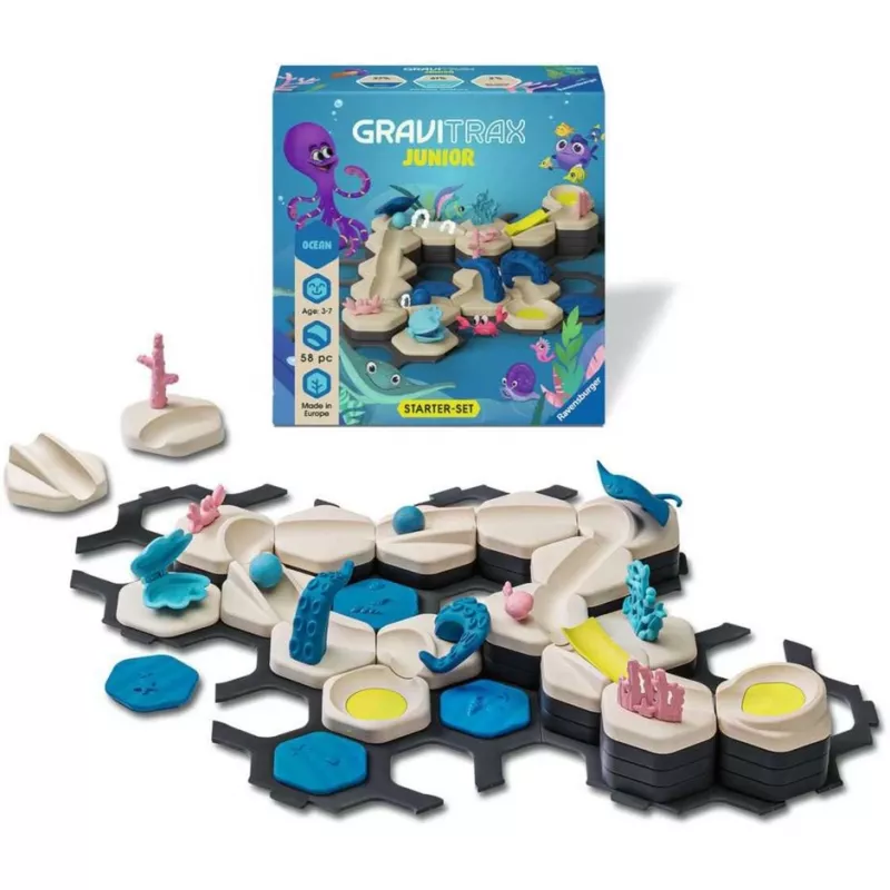Zestaw konstrukcyjny toru kulkowego Ravensburger GraviTrax Junior Starter Set S Desert track, model 24585