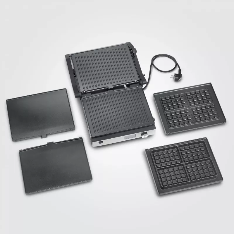 Grill kontaktowy Severin KG 2380 Czarny Srebrny 2000W Stal nierdzewna