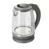 Adler | Czajnik | AD 1286 | Standard | 2200 W | 2 L | Plastik/Szkło | Obrotowa podstawa 360° | Szary/Przezroczysty