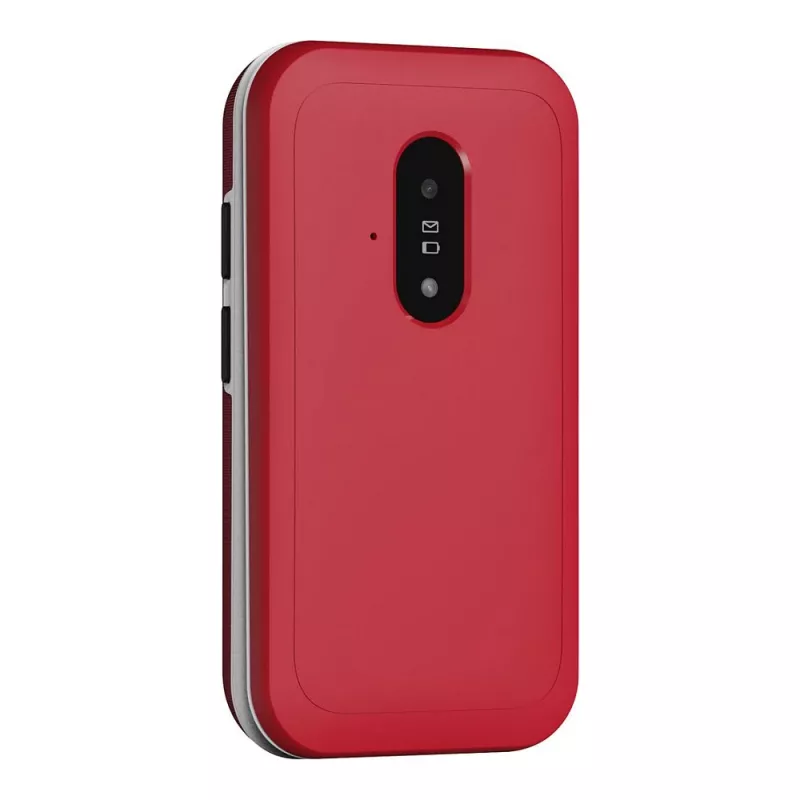 Doro Leva E22 Feature Phone z klapką, 2,8 cala (7,11 cm) Wyświetlacz, Single SIM, 0,3 MP kamera, 1150 mAh, 127,8 g, Czerwony/Biały