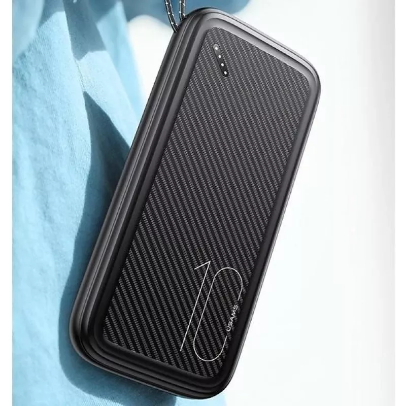Przenośny powerbank USAMS PB56 10000mAh 2xUSB / USB-C / MicroUSB szybkie ładowanie