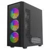 Obudowa PC SAVIO Noctis Flow RGB — Cube, ATX/Mini-ITX, 3x 120 mm wentylatory z przodu, szklany panel boczny, max GPU 35 cm